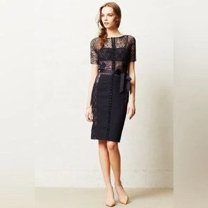 Byron Lars Navy Carissima Lace Sheath Dress SIZE 4; NWT